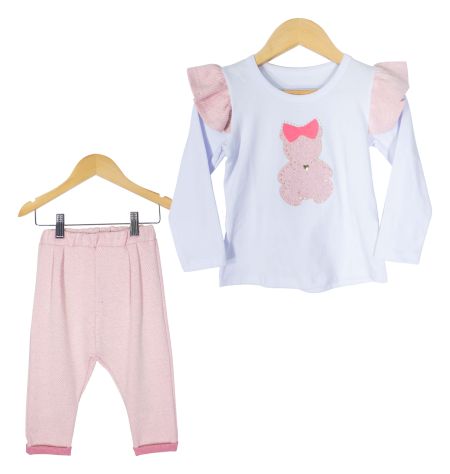 Conjunto Infantil Ursinha Neon